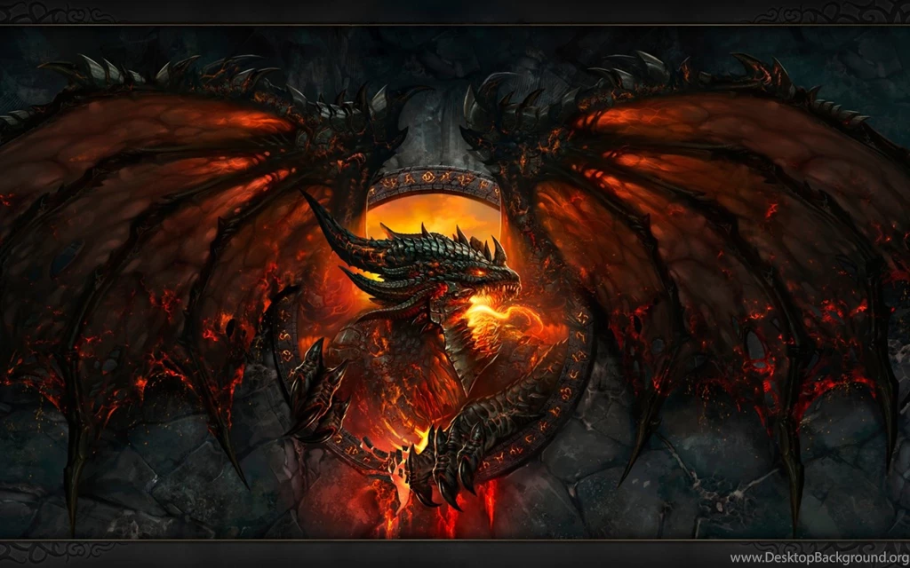 Download Wallpapers 1440x900 World Of Warcraft, Dragon, Fire, Face ...