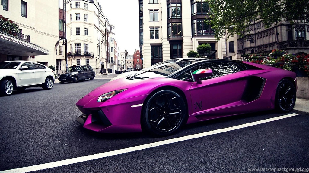 Purple Sports Car Wallpapers, Green Backgrounds, Pictures And Images