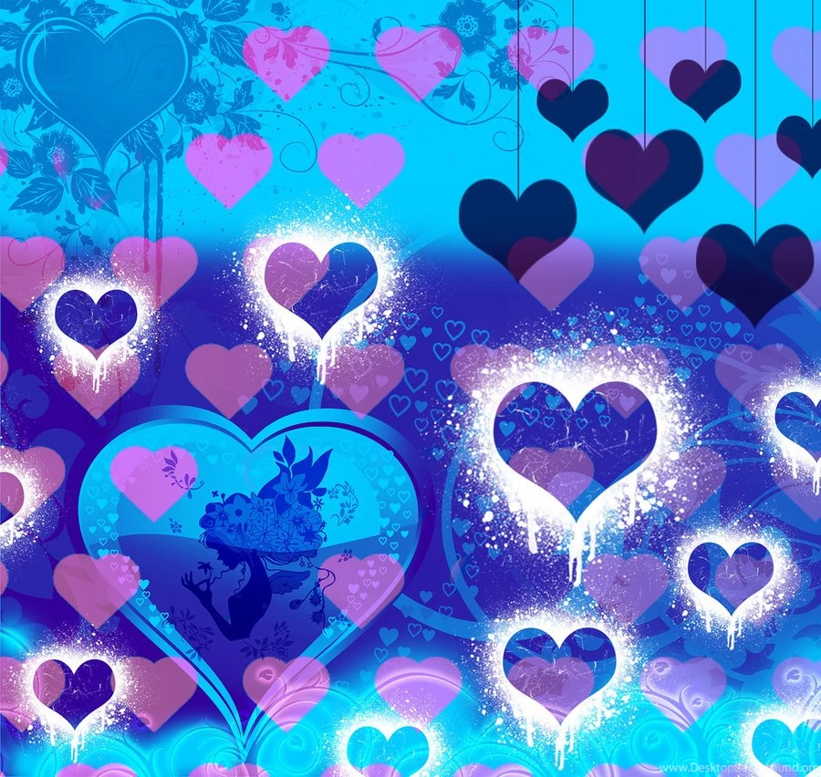 Blue Hearts Backgrounds By Dreamglow On DeviantArt