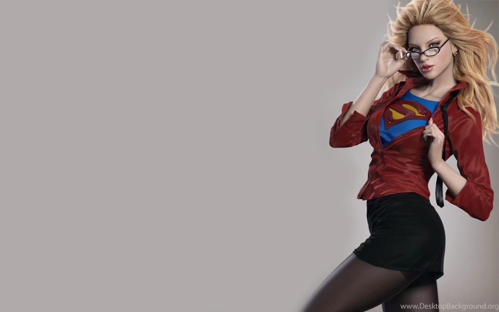 Red Dress Blonde Girl, SuperWoman Wallpapers DreamLoveWallpapers