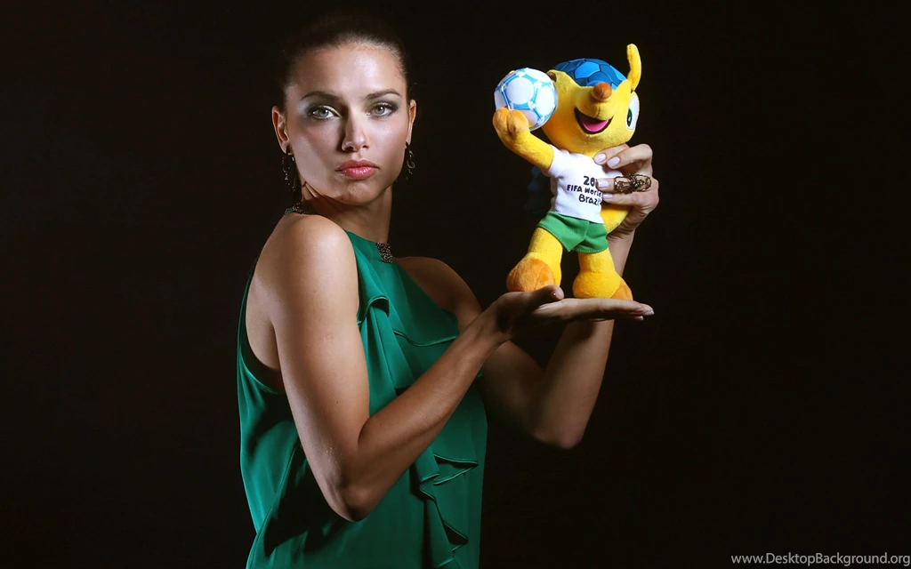 Girl With The Mascot Of World Cup 2014 In Brazil Wallpapers And ...