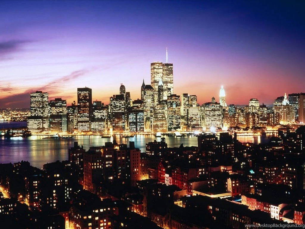 Purple Circle Over Manhattan Wallpapers