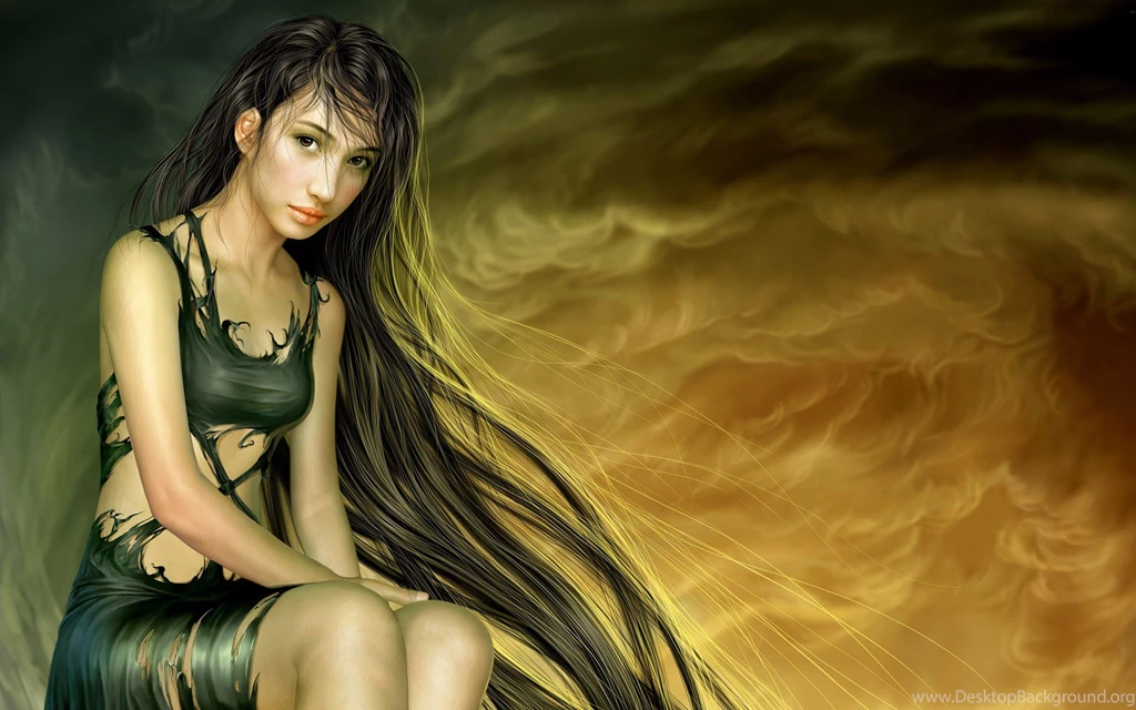 Download Desktop Wallpapers A Painting Of A Girl Of Chinese Artist ...