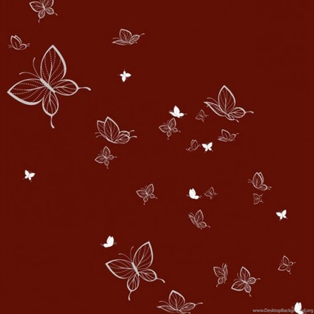 20525 Sticky Back Plastic High Glossy Cubic Red Wine, Butterflies