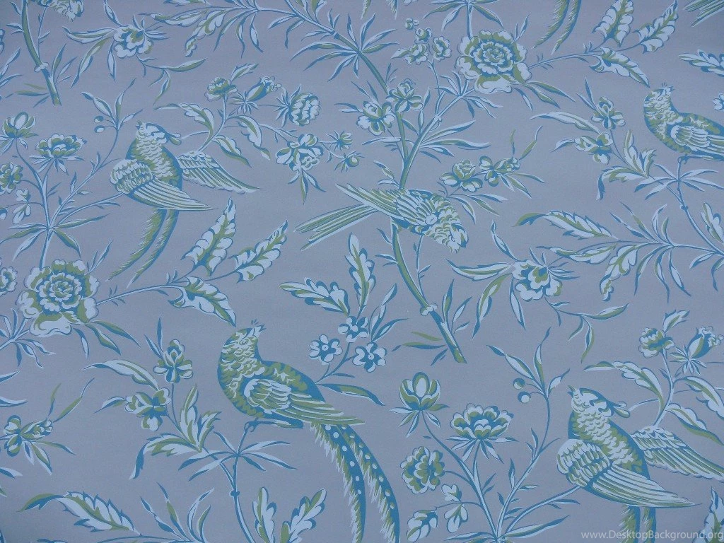 SCALAMANDRE AVIARY BIRD WALLPAPER BLUE GREY SINGLE Roll   $40.00 ...