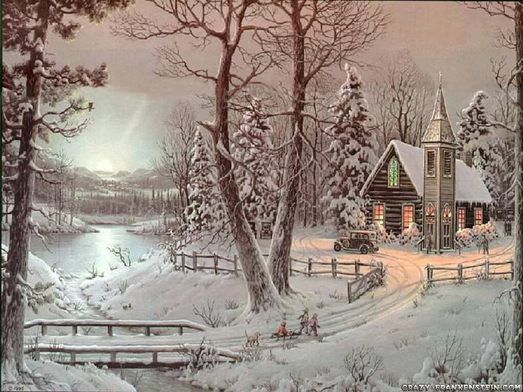 Top Old Fashioned Christmas Scenes Wallpapers