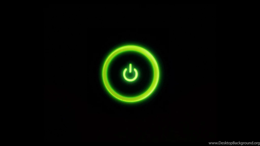 Xbox 360 Green Light Power Button HD Desktop Wallpapers