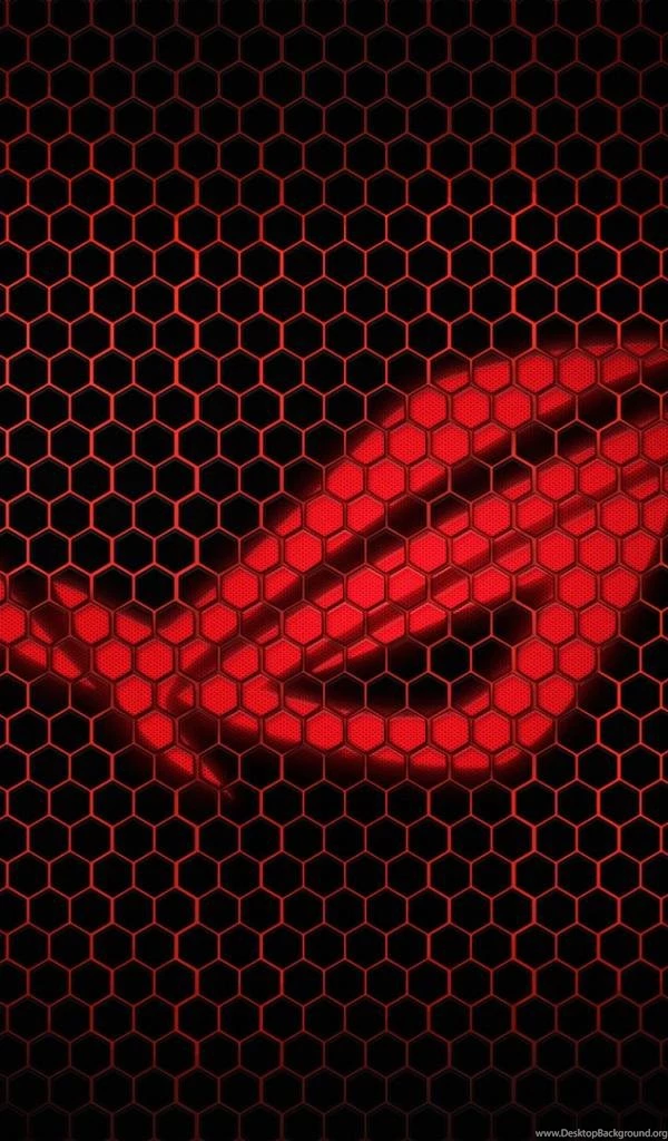 Red Asus Rog Hexagon Wallpapers