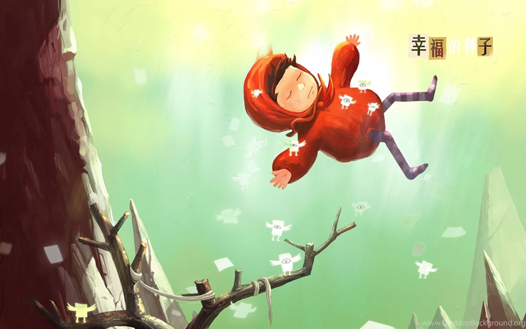 Seeds Of Happiness" Little Red Riding Hood Hand painted Wallpapers ...