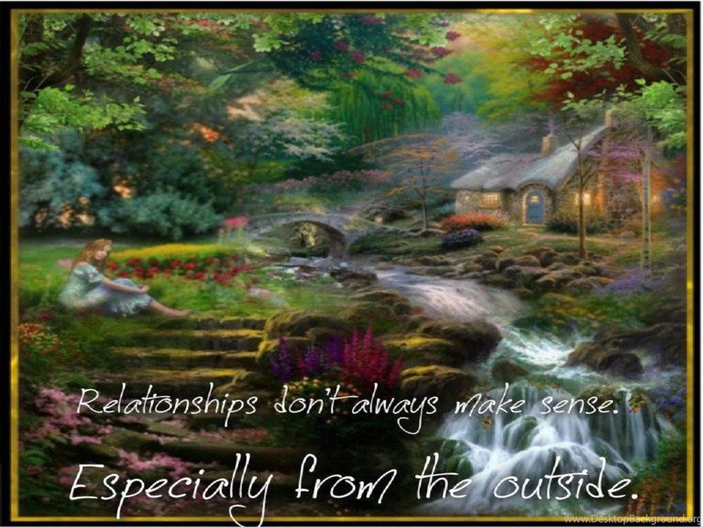 Beaches: Love Quotes Nature Thomas Kinkade Desktop Wallpapers For ...