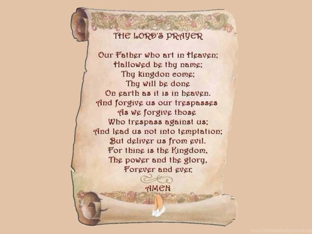 The Lords Prayer On Scroll