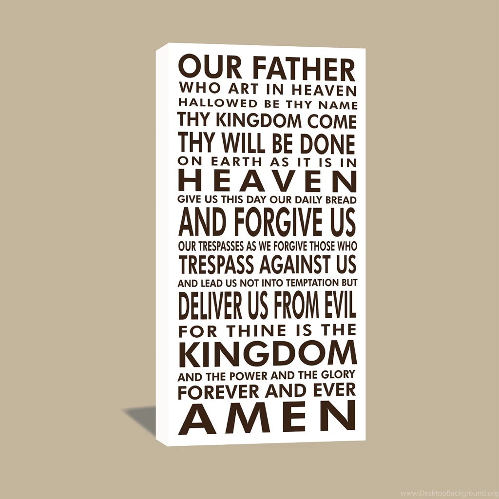 10x20 Lord's Prayer Canvas Wrap Custom Prayer By AugustandElm