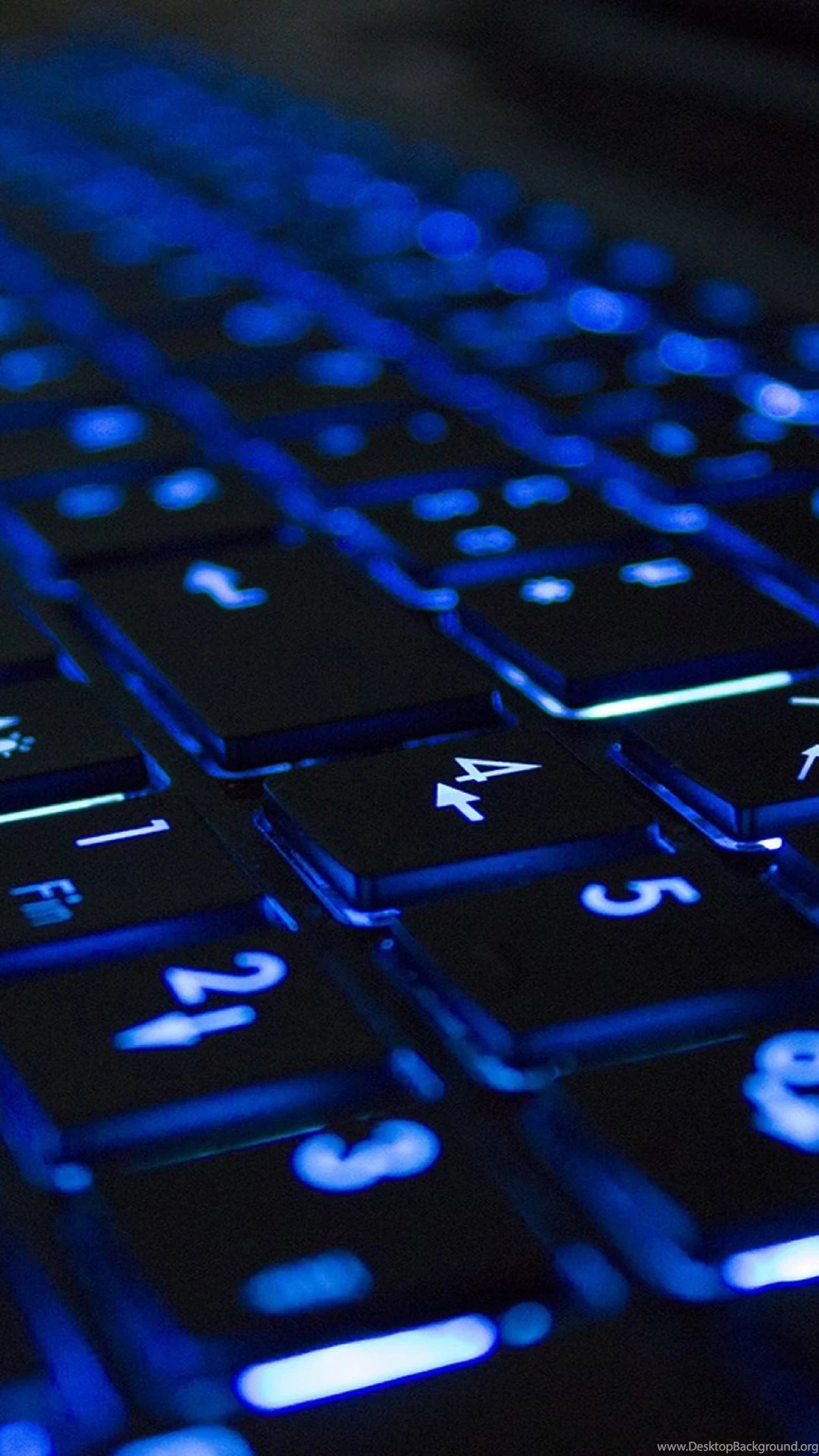 Blue Neon Illuminated Computer Keyboard iPhone 6 Wallpapers ...