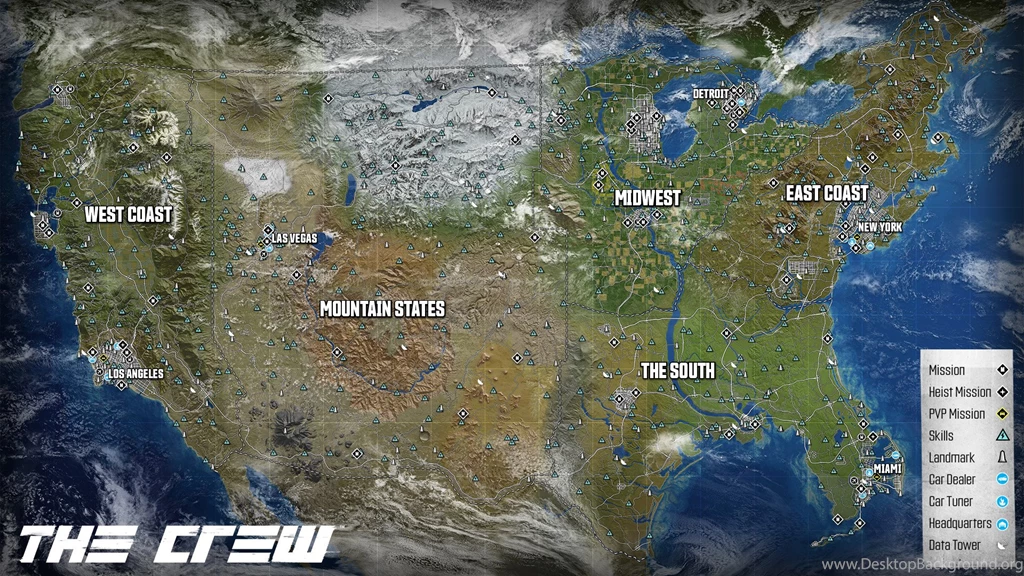 The Crew   USA Map Computer Wallpapers, Desktop Backgrounds ...