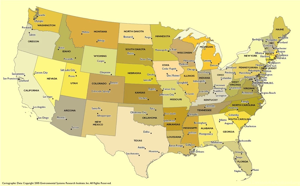 Largest Most Detailed USA Map And Flag » Travel Around The World ...