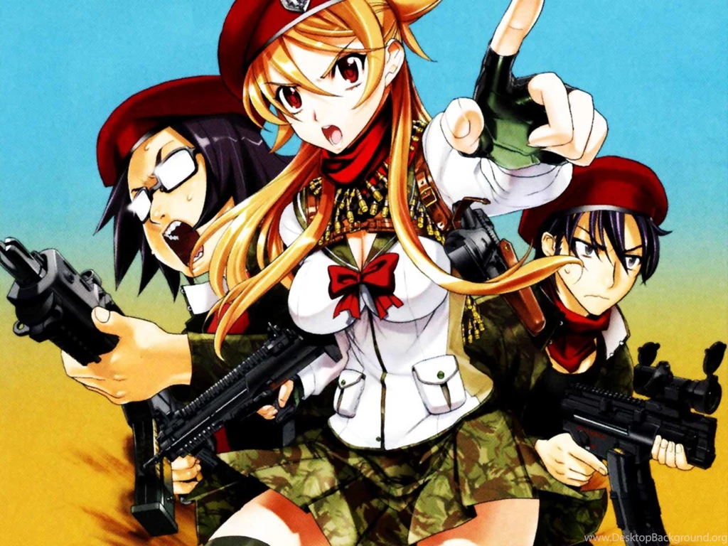 Highschool Of The Dead Hirano Kouta Komuro Takashi Miyamoto Rei ...