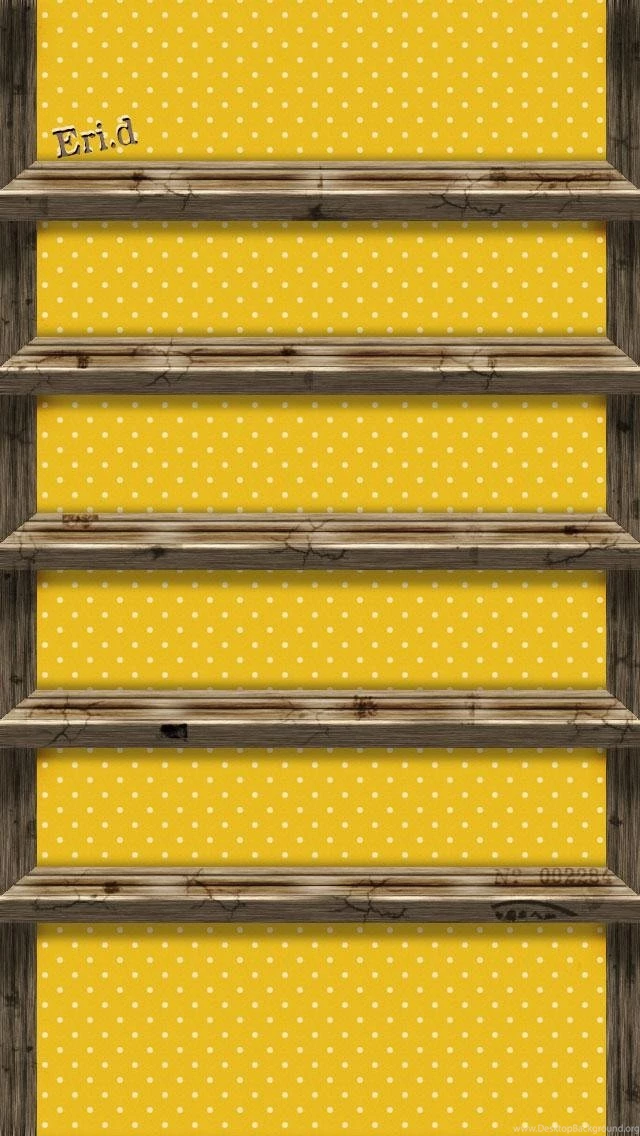 Wooden Shelves 3 iPhone 5 Wallpapers