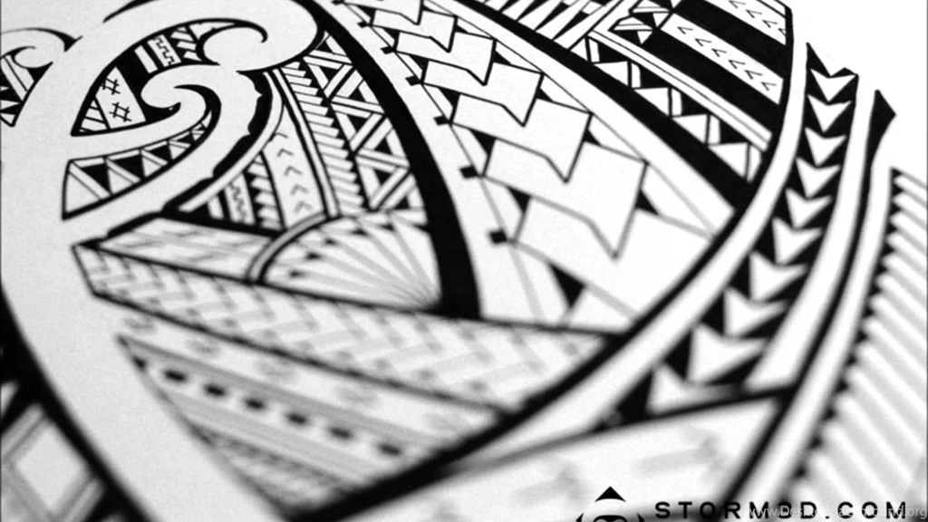 Drawing A Samoan Tribal Tattoo Design (time lapse) YouTube