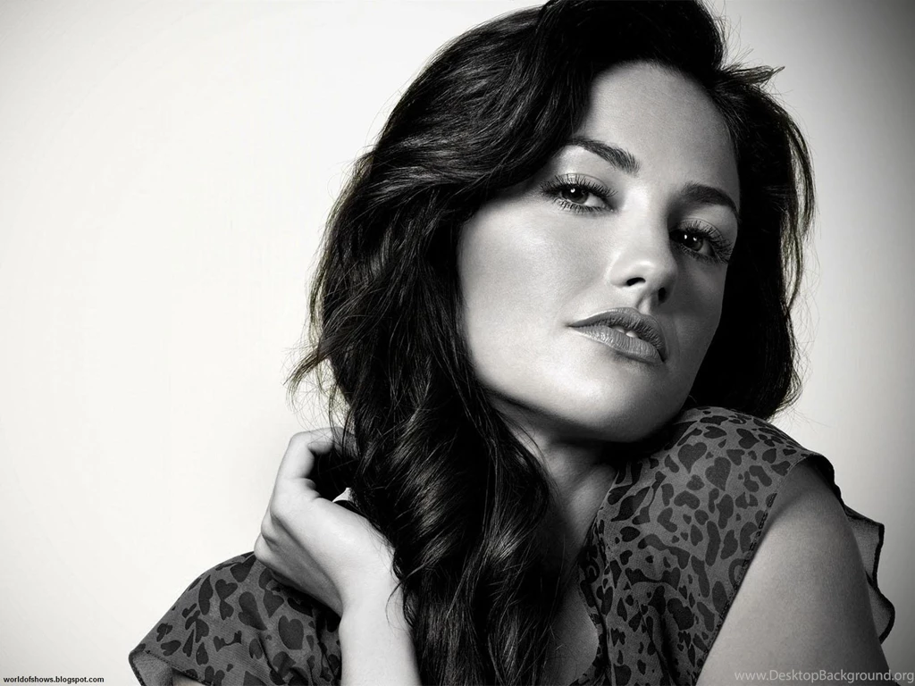 Minka Kelly Attractive Charming Beautiful Face Black And White ...