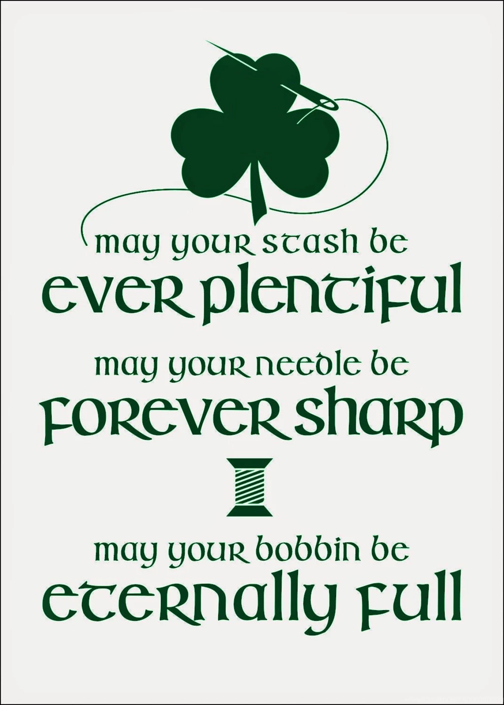 The Inspired Wren: Free Printable: [Fabricated] Irish Sewing Blessing