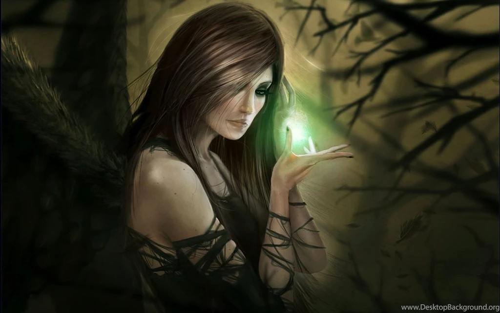 Wallpapers fantasy dark background windows girl forest array ...