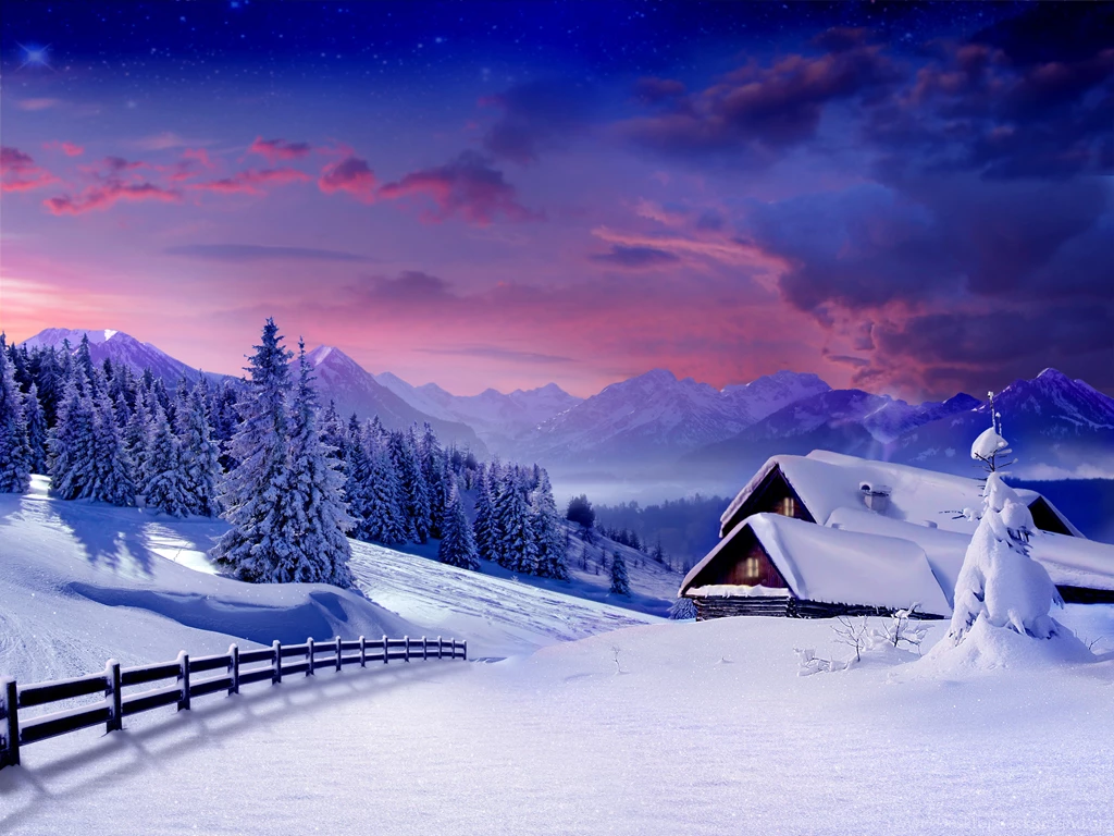 Wallpapers Sky, Snow, Winter, Clouds, Spruce, Snowy Winter.