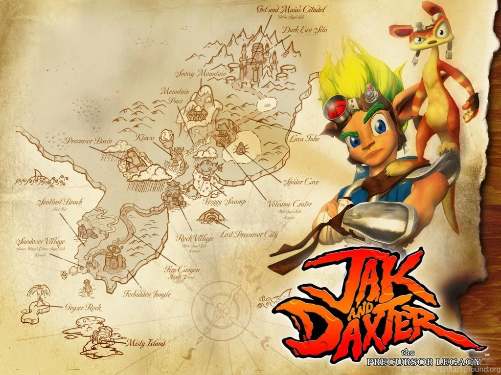 Jak And Daxter Overview + World Map PS2 PlayStation 2 PS3 VITA ...
