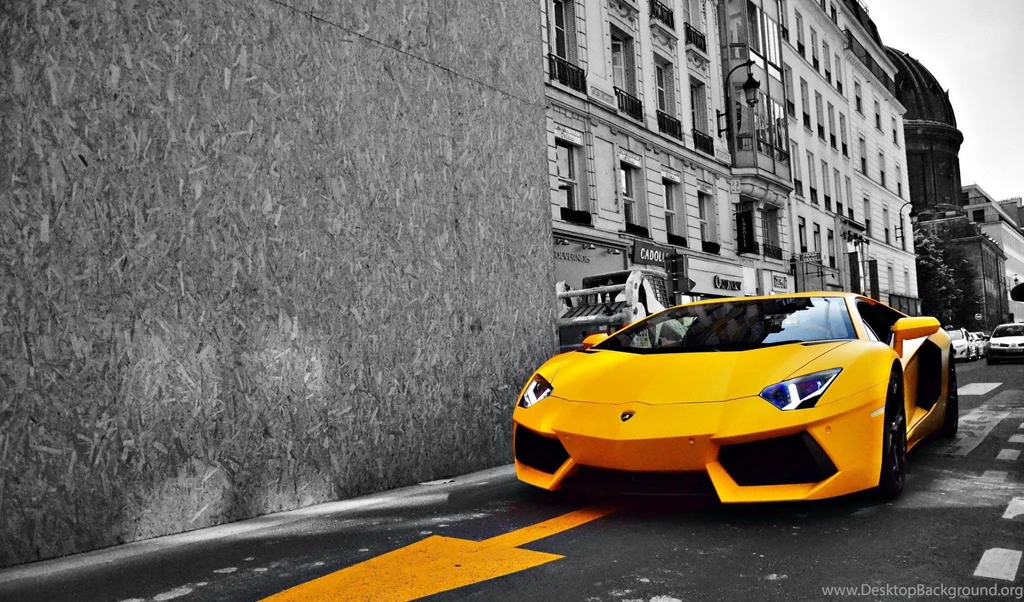 Selective Coloring, Lamborghini, Car, Yellow Cars Wallpapers HD ...