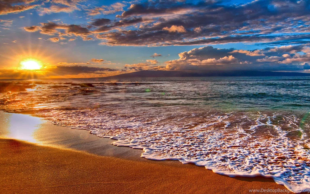 Beach Nice Hd With Sunset Wallpapers