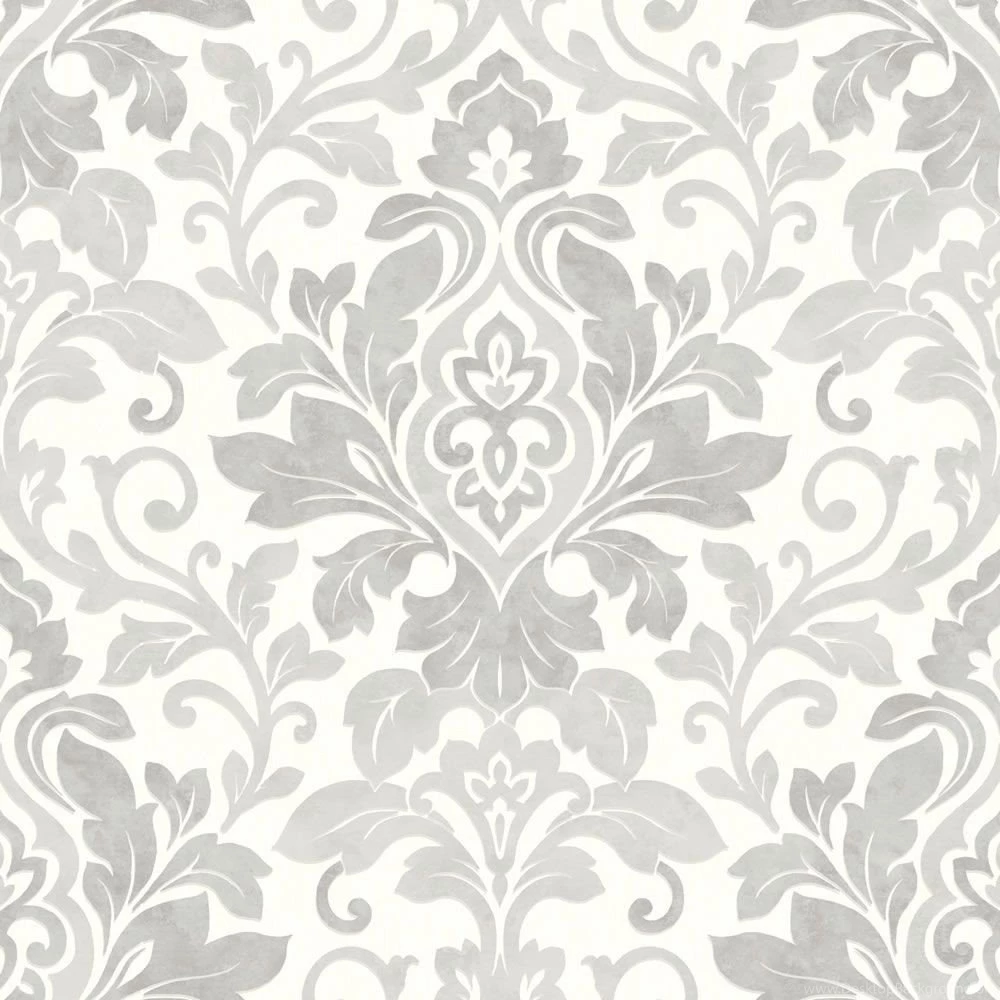 Silver Damask Wallpapers Wallpapers Zone