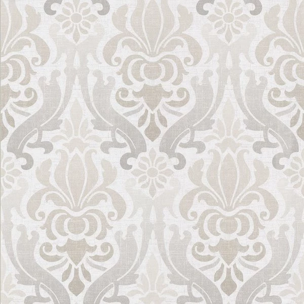 295 66539 Light Grey Nouveau Damask Aquitaine Kenneth James ...