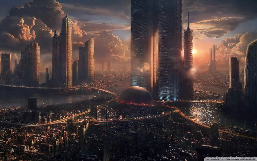 Futuristic Cityscape HD Desktop Wallpapers : Widescreen ...