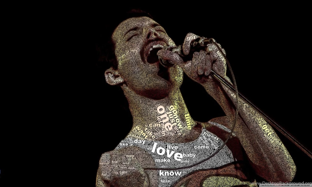 Freddie Mercury Typography HD Desktop Wallpapers : High Definition ...