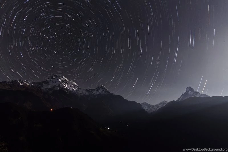 Mountains Landscapes Stars Long Exposure Skyscapes – Nature ...