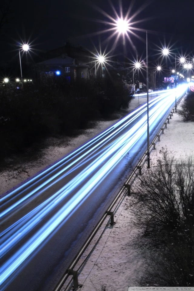 Long Exposure Night Road HD Desktop Wallpapers : Widescreen : High ...