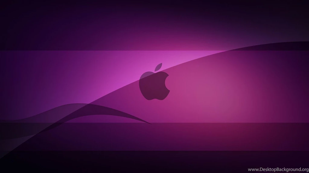 Purple Glass Apple MAC Theme Desktop Picture 1366x768 Wallpapers ...