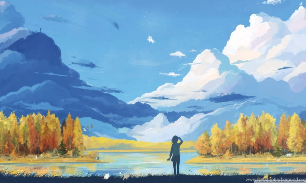 Fall Scenery Painting HD Desktop Wallpapers : High Definition ...