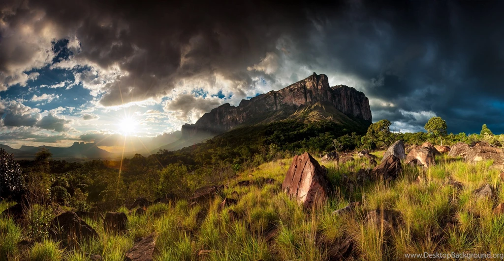 Nature, Landscape, Mountain, Grass, Venezuela, Sunlight, Rock ...