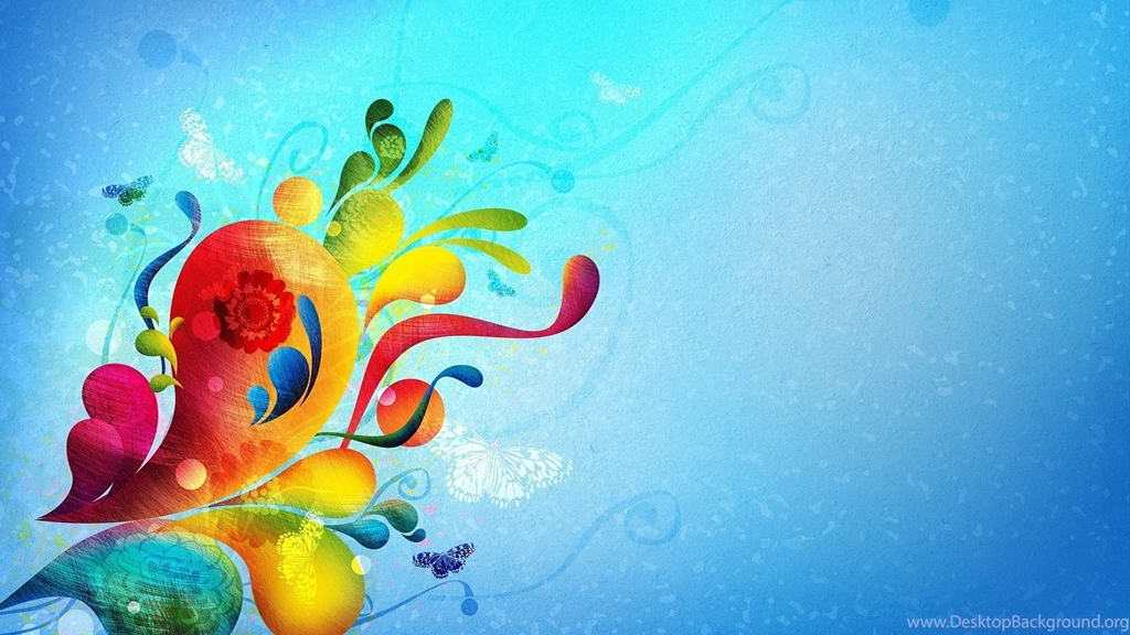 Abstract Flowery Design Wide Wallpapers