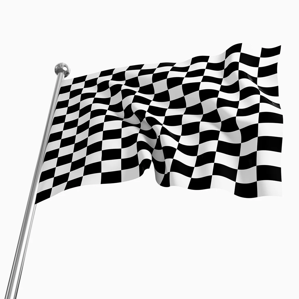 Close up Black And White Checkered Racing Flag 50121 Automotive ...