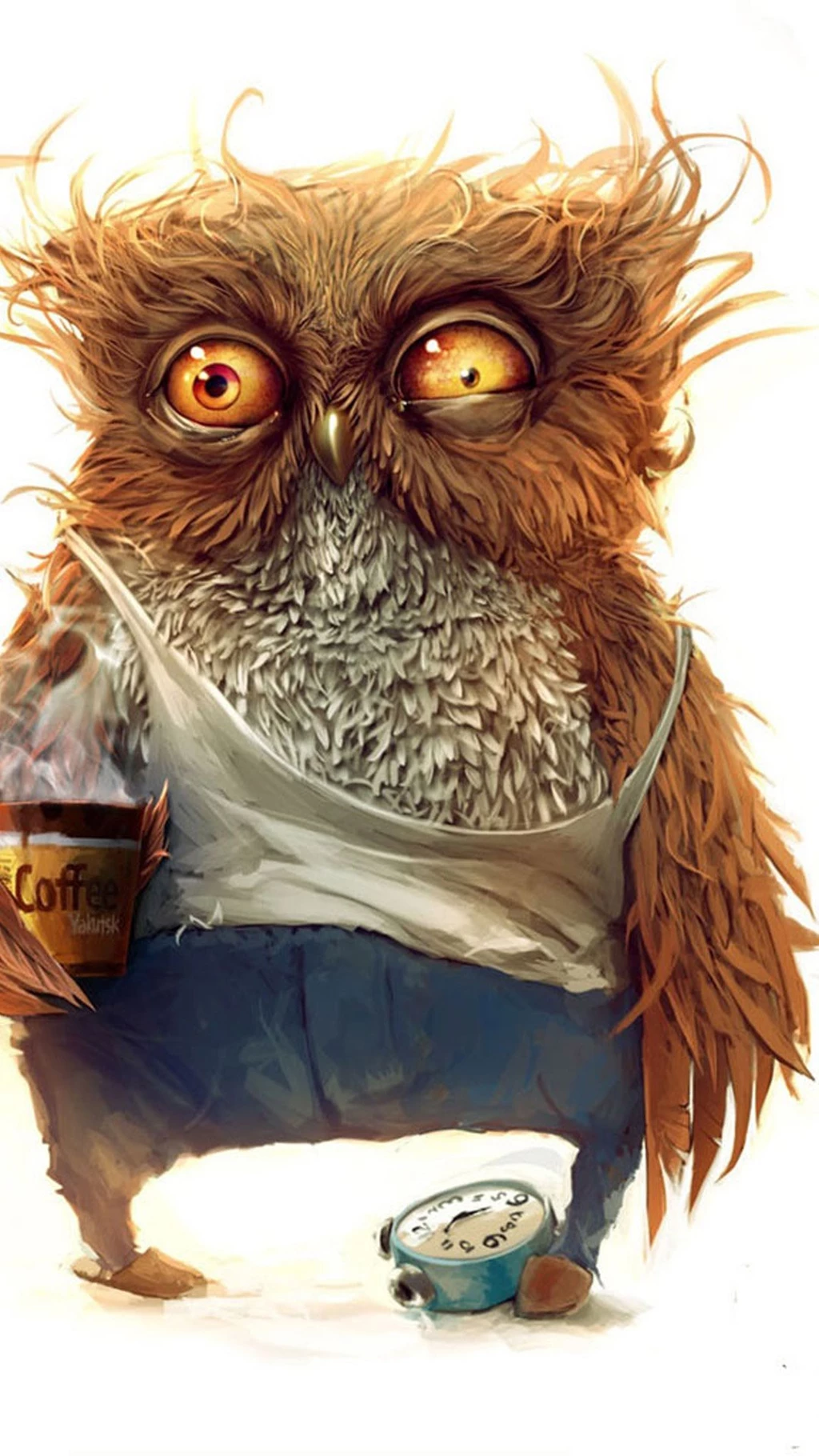 Owl Gentleman Samsung Galaxy S5 Wallpapers