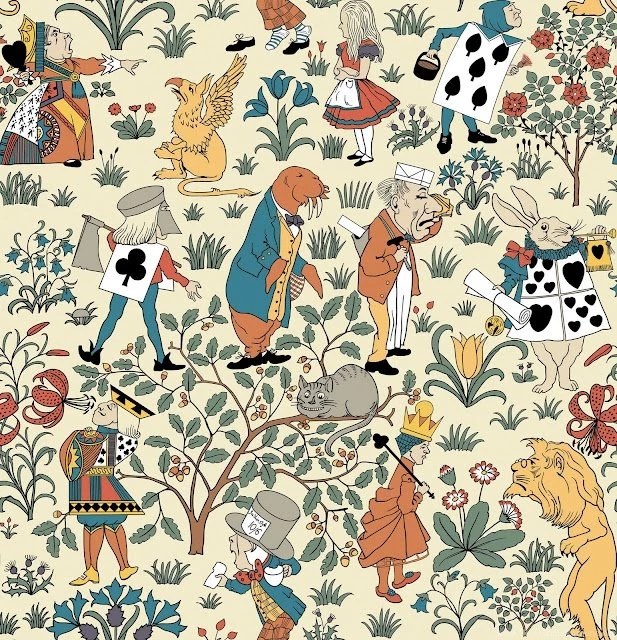 Voysey's Alice In Wonderland Wallpapers Based On Sir John Tenniel ...