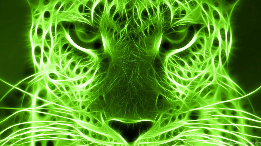 Green 3D Leopard Wallpaper, Green Backgrounds, Pictures And Images