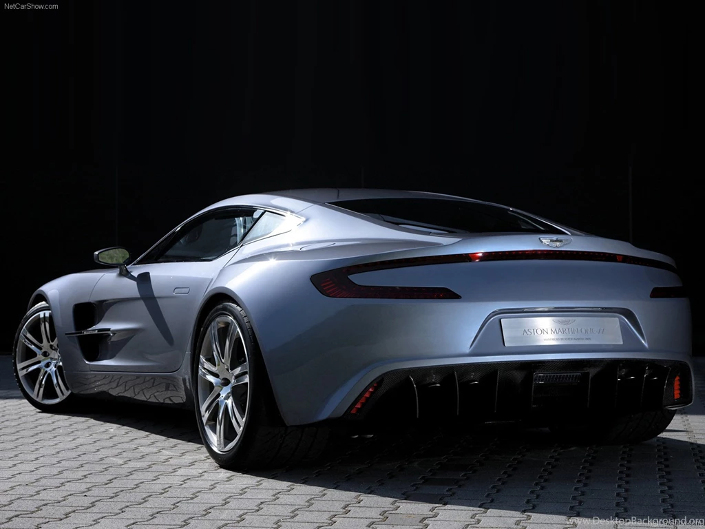 Aston Martin One 77 Black Left Rear View Car Aston Martin One 77 ...