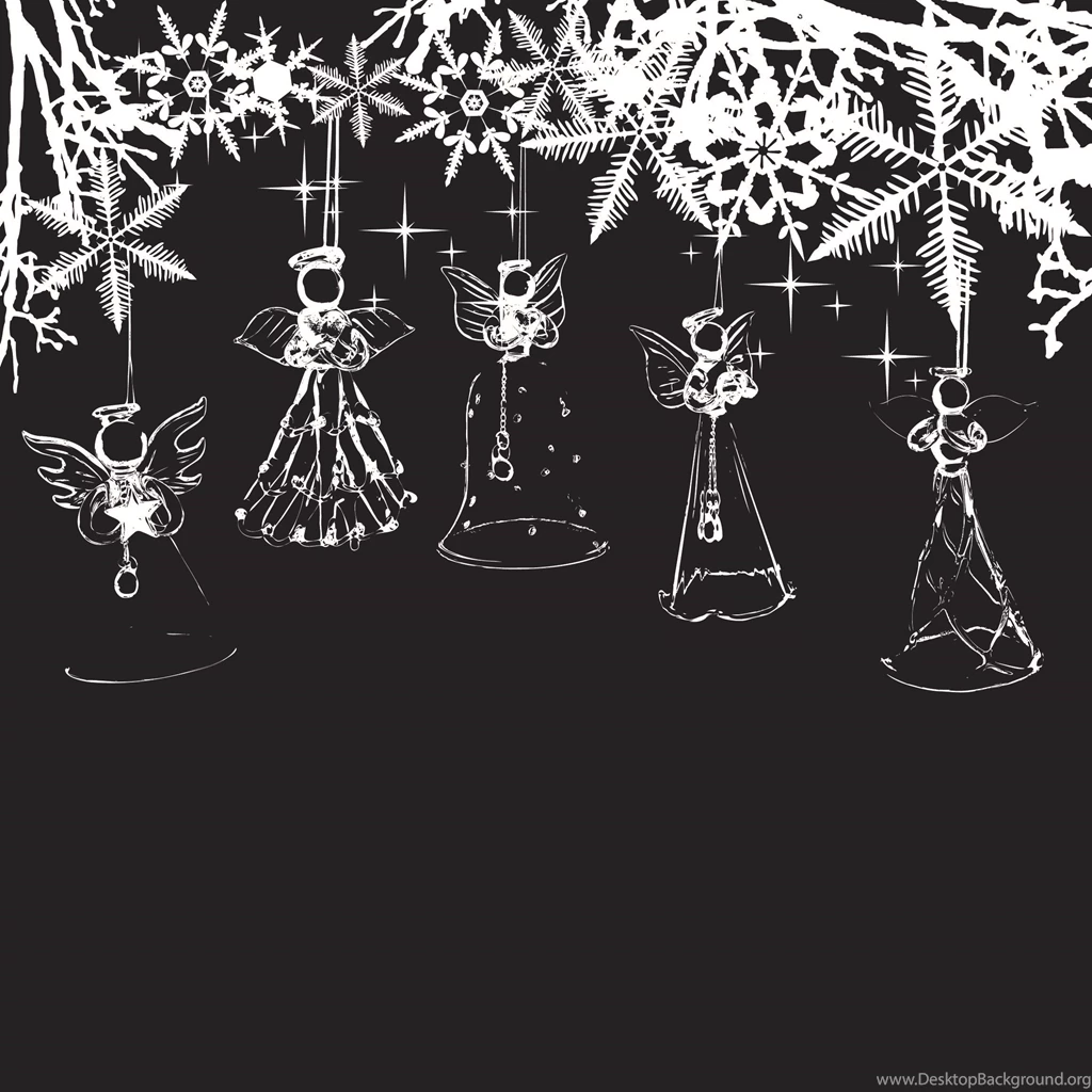 Angel Christmas Backgrounds Vector Free Vector / 4Vector