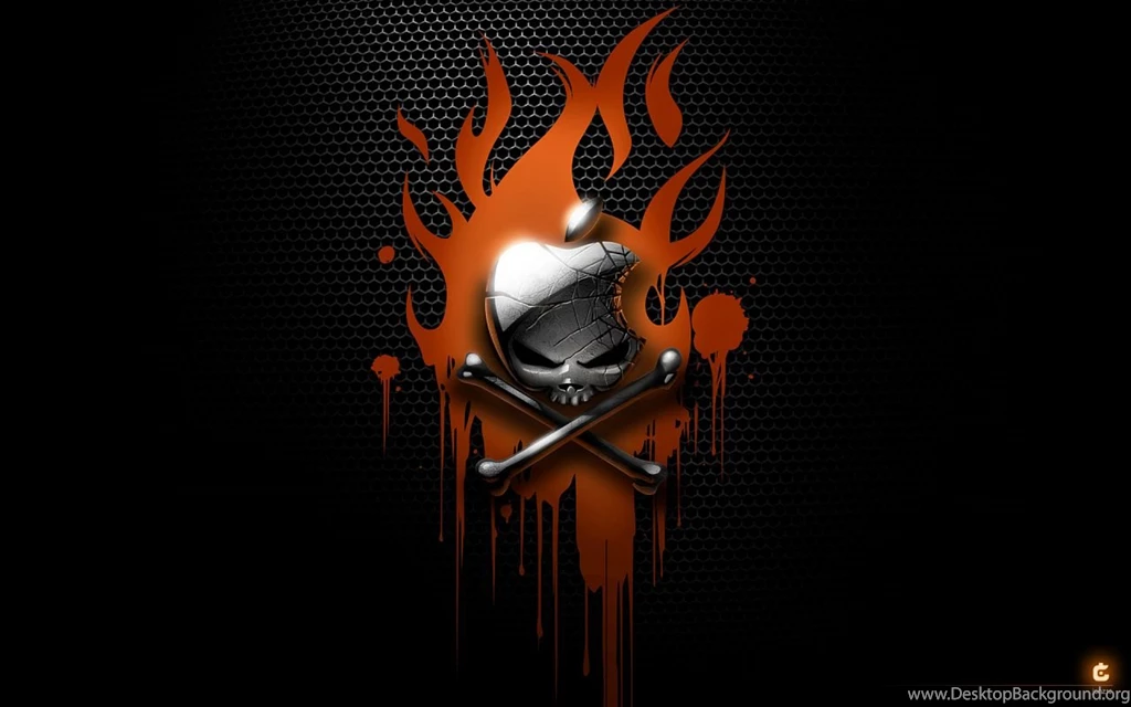 Apple Pirate Skull Logo