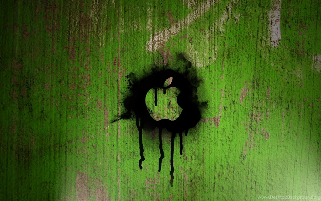 Apple Inc Graffiti Green Logos Textures Best Widescreen