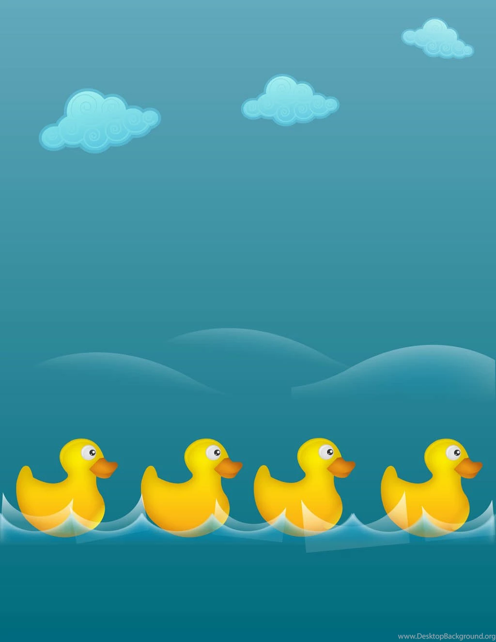 Rubber Ducks Illustration Vector Art & Graphics
