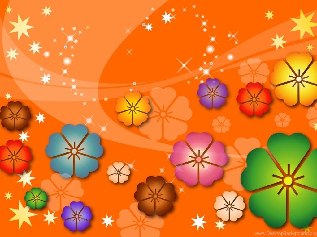 Flower Abstract Composition Cute Wallpapers