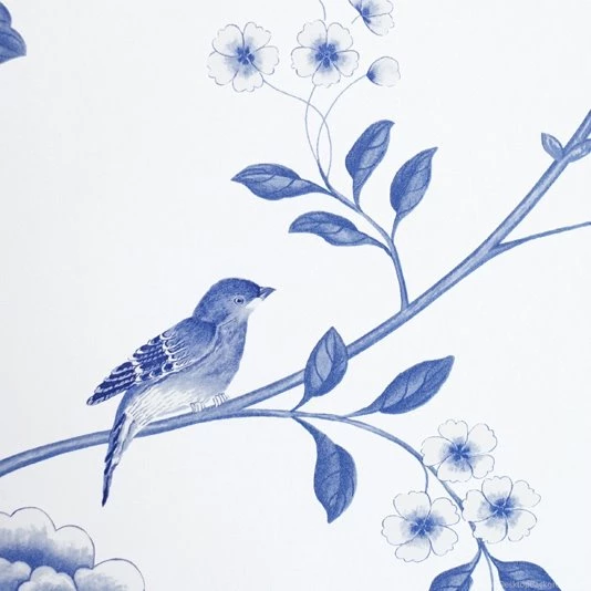 Pavilion Floral Wallpapers Indigo